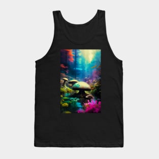 Abstract Another World Mushrooms Tank Top